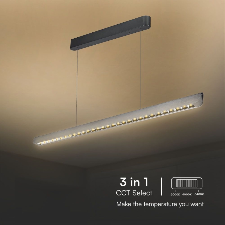 Світлодіодна підвісна люстра LED/36W/230V 3000/4000/6400K антрацит