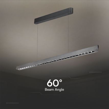 Світлодіодна підвісна люстра LED/36W/230V 3000/4000/6400K антрацит