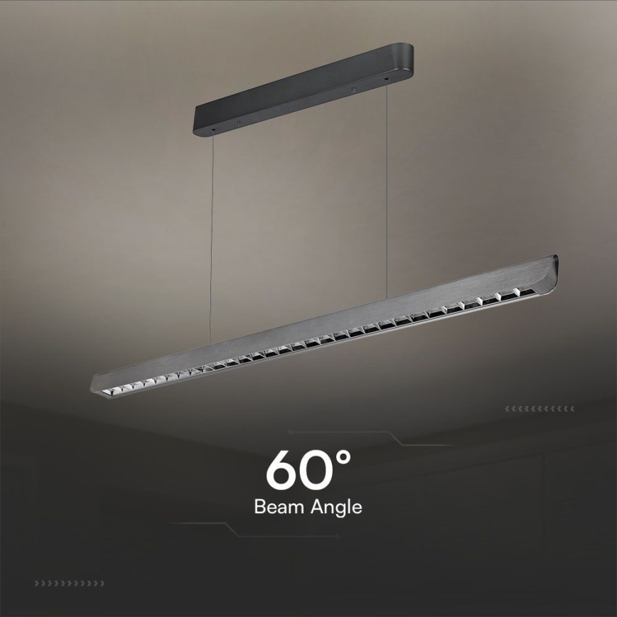 Світлодіодна підвісна люстра LED/36W/230V 3000/4000/6400K антрацит
