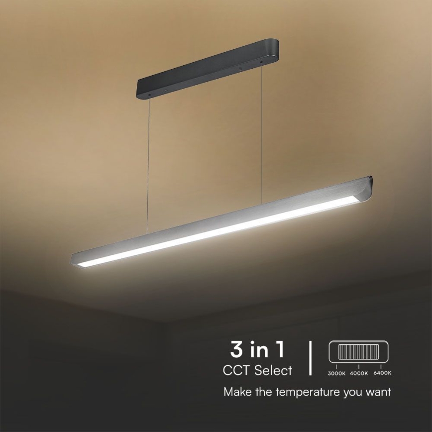 Світлодіодна підвісна люстра LED/36W/230V 3000/4000/6400K антрацит