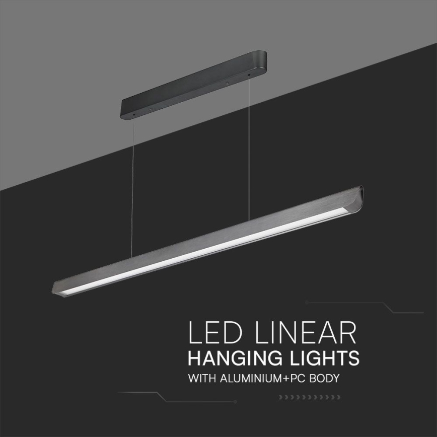 Світлодіодна підвісна люстра LED/36W/230V 3000/4000/6400K антрацит
