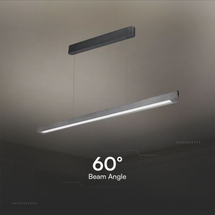 Світлодіодна підвісна люстра LED/36W/230V 3000/4000/6400K антрацит