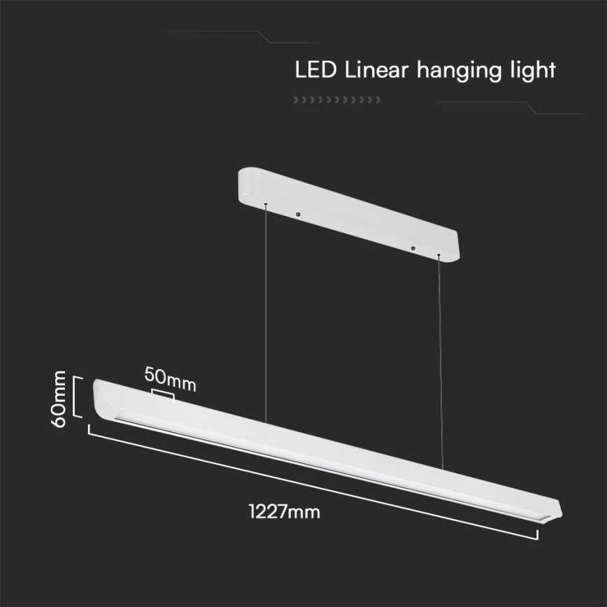 Світлодіодна підвісна люстра LED/36W/230V 3000/4000/6400K білий