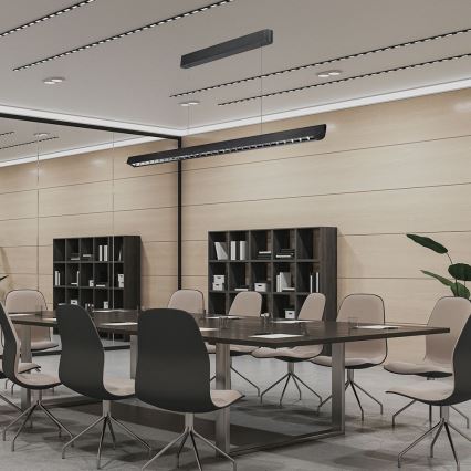 Світлодіодна підвісна люстра LED/36W/230V 3000/4000/6400K чорний