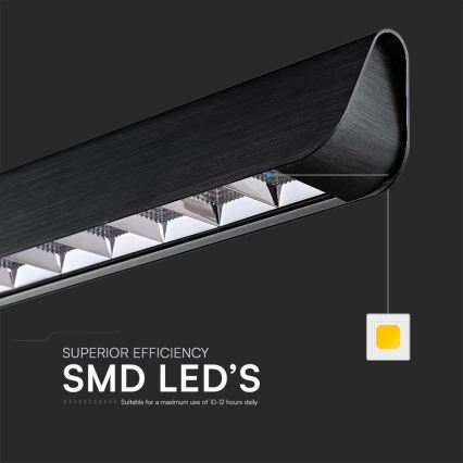Світлодіодна підвісна люстра LED/36W/230V 3000/4000/6400K чорний