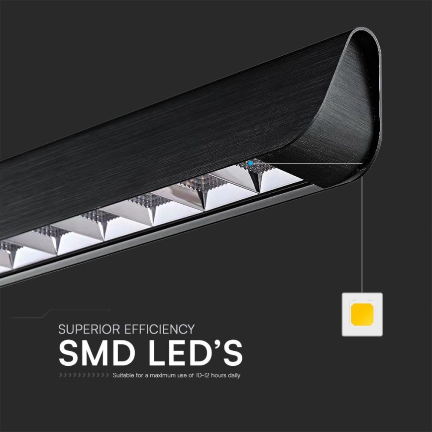 Світлодіодна підвісна люстра LED/36W/230V 3000/4000/6400K чорний