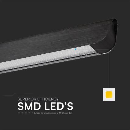 Світлодіодна підвісна люстра LED/36W/230V 3000/4000/6400K чорний
