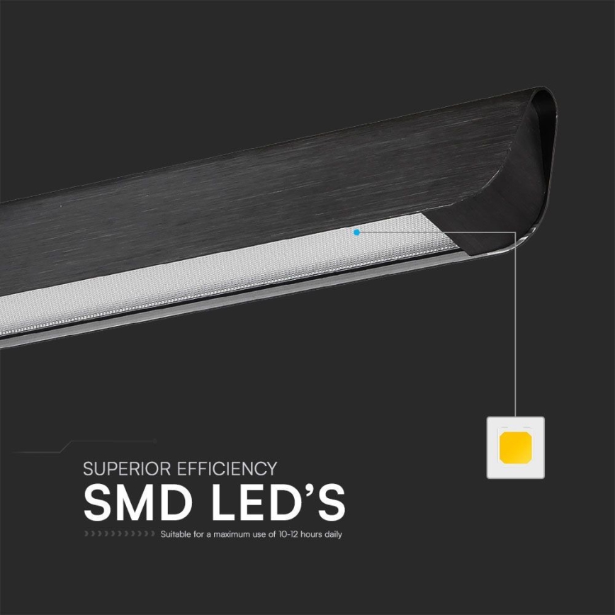 Світлодіодна підвісна люстра LED/36W/230V 3000/4000/6400K чорний