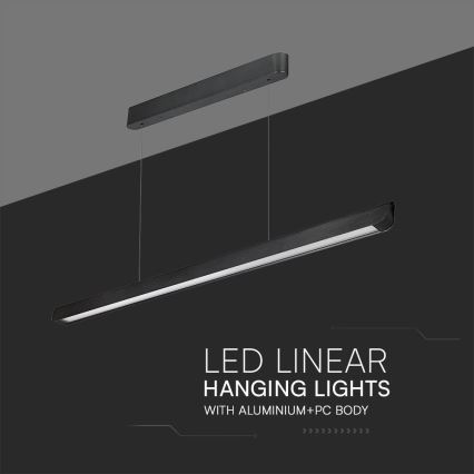 Світлодіодна підвісна люстра LED/36W/230V 3000/4000/6400K чорний