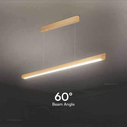 Світлодіодна підвісна люстра LED/36W/230V 3000/4000/6400K золотий