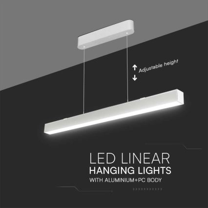 Світлодіодна підвісна люстра LED/40W/230V 3000/4000/6400K білий