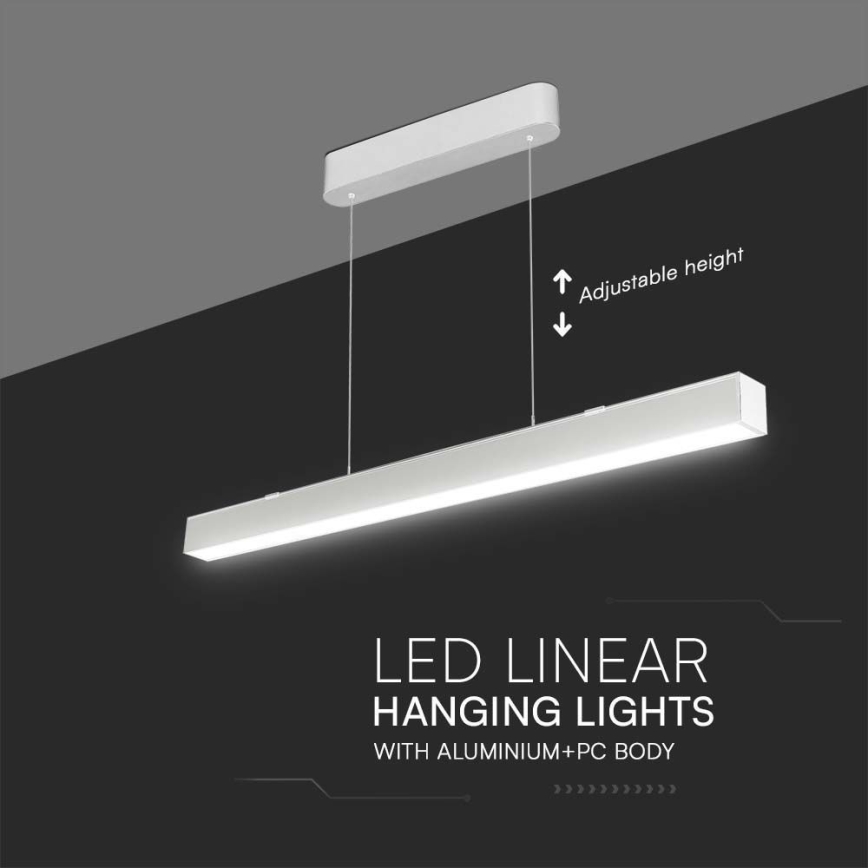 Світлодіодна підвісна люстра LED/40W/230V 3000/4000/6400K білий