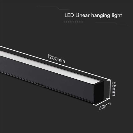 Світлодіодна підвісна люстра LED/40W/230V 3000/4000/6400K чорний