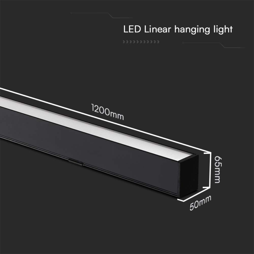 Світлодіодна підвісна люстра LED/40W/230V 3000/4000/6400K чорний