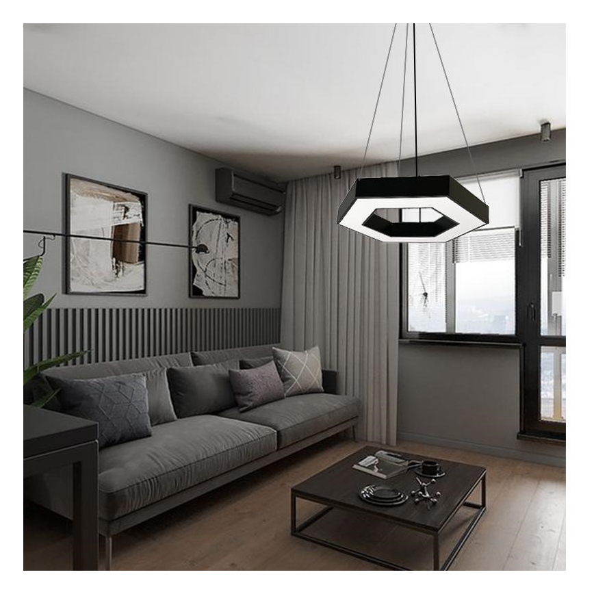 Світлодіодна підвісна люстра LED/40W/230V 4000K діаметр 80 см