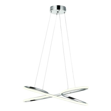 Світлодіодна підвісна люстра LED/40W/230V 4000K глянцевий хром