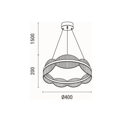 Світлодіодна підвісна люстра LED/48W/230V 3000K