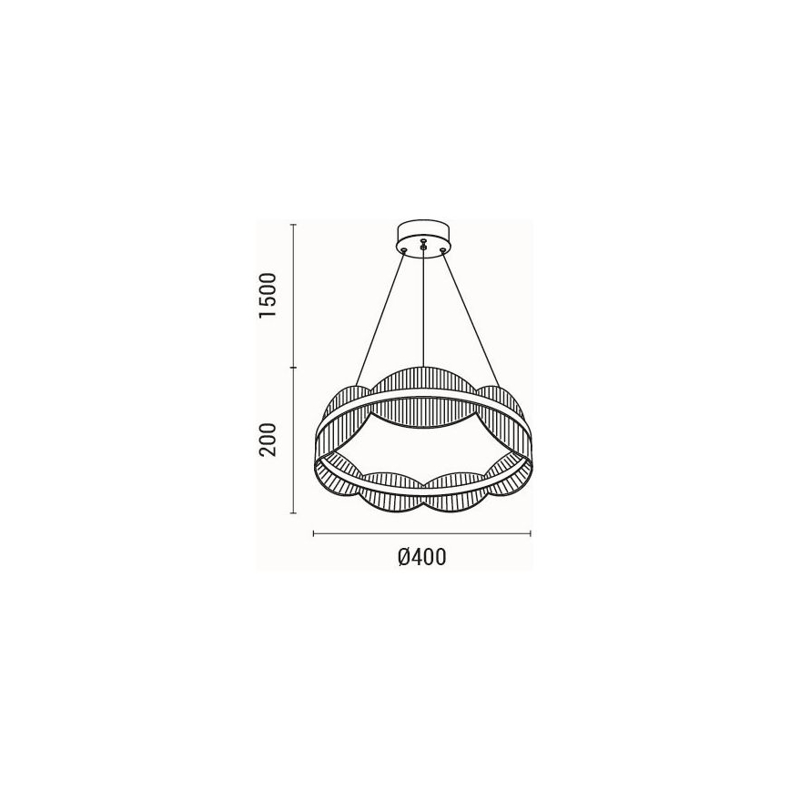 Світлодіодна підвісна люстра LED/48W/230V 3000K