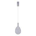 Світлодіодна підвісна люстра LED/6,3W/230V 3000K глянцевий хром діаметр 14 см