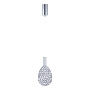 Світлодіодна підвісна люстра LED/6,3W/230V 3000K глянцевий хром діаметр 14 см