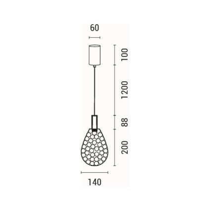 Світлодіодна підвісна люстра LED/6,3W/230V 3000K глянцевий хром діаметр 14 см