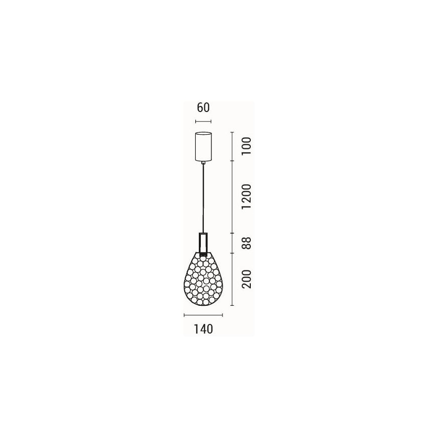 Світлодіодна підвісна люстра LED/6,3W/230V 3000K глянцевий хром діаметр 14 см