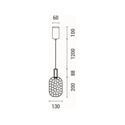 Світлодіодна підвісна люстра LED/6,3W/230V 3000K глянцевий хром діаметр 20 см