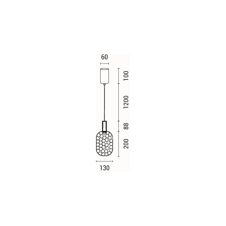 Світлодіодна підвісна люстра LED/6,3W/230V 3000K глянцевий хром діаметр 20 см
