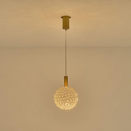 Світлодіодна підвісна люстра LED/6,3W/230V 3000K глянцевий хром діаметр 20 см