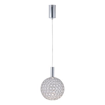 Світлодіодна підвісна люстра LED/6,3W/230V 3000K глянцевий хром діаметр 25 см