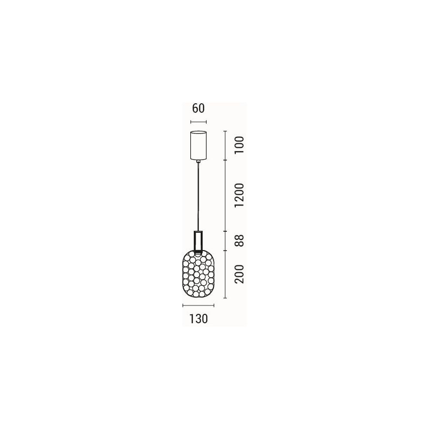 Світлодіодна підвісна люстра LED/6,3W/230V 3000K золотий діаметр 20 см