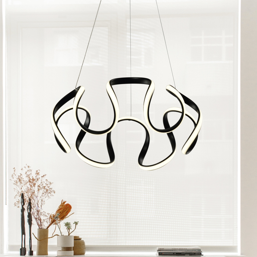 Світлодіодна підвісна люстра LED/60W/230V 3000K чорний