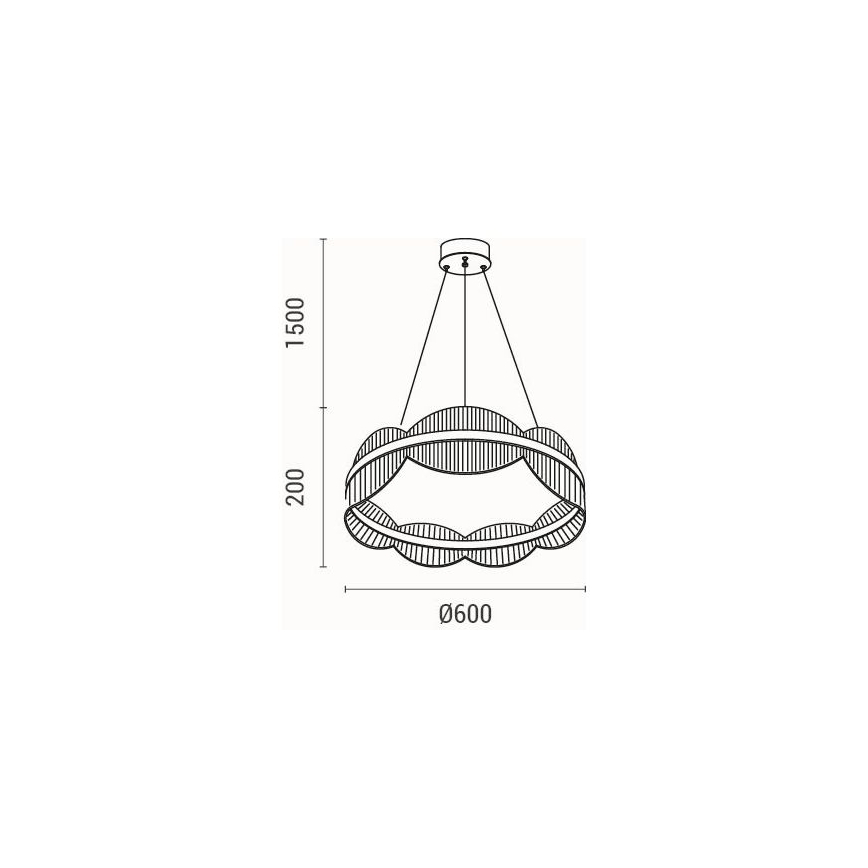 Світлодіодна підвісна люстра LED/60W/230V 3000K
