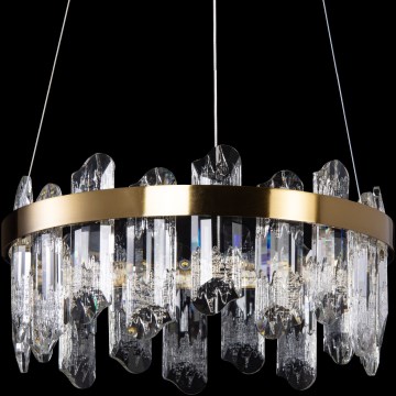 Світлодіодна підвісна люстра LED/62W/230V діаметр 50 см золотий