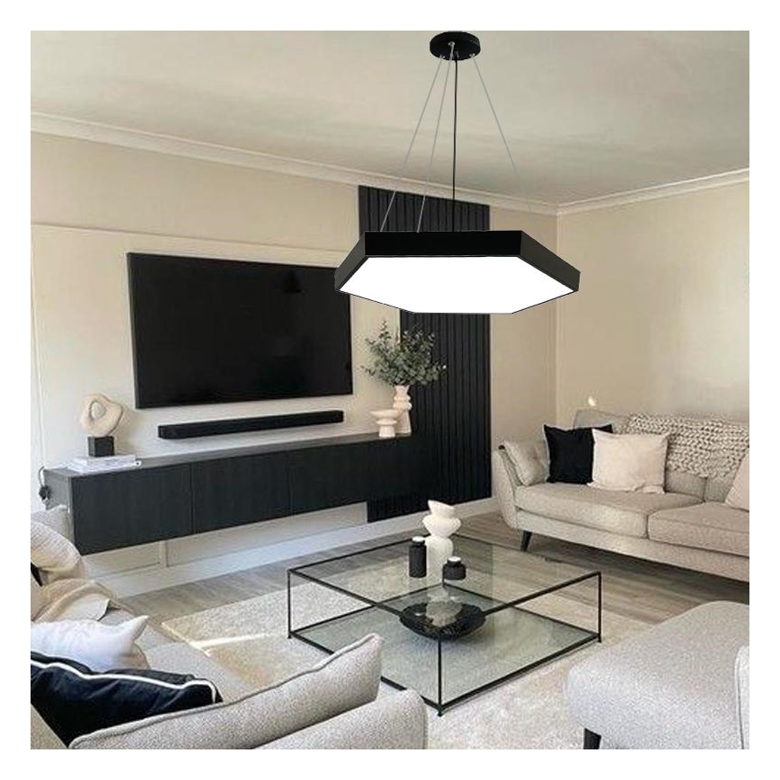 Світлодіодна підвісна люстра LED/70W/230V 4000K діаметр 80 см