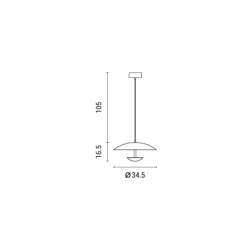 Світлодіодна підвісна люстра LED/7W/230V 3000K діаметр 34,5 см