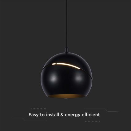 Світлодіодна підвісна люстра LED/8,5W/230V 3000K чорний