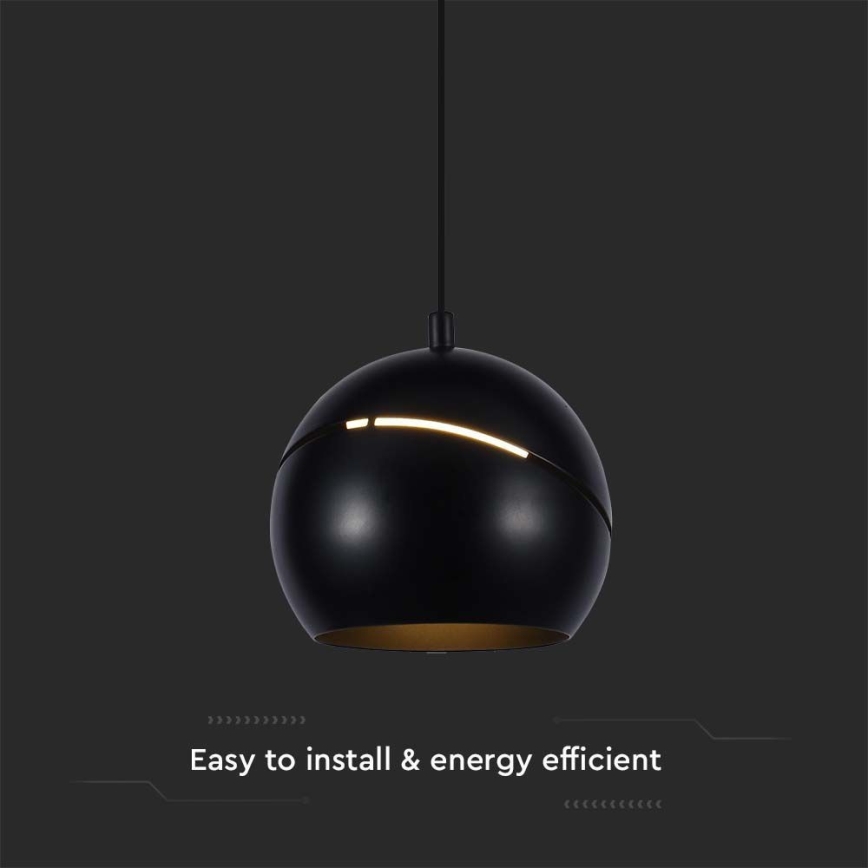Світлодіодна підвісна люстра LED/8,5W/230V 3000K чорний