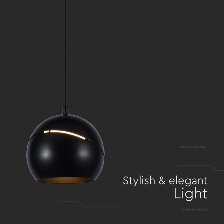 Світлодіодна підвісна люстра LED/8,5W/230V 3000K чорний