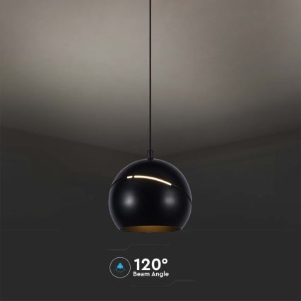 Світлодіодна підвісна люстра LED/8,5W/230V 3000K чорний