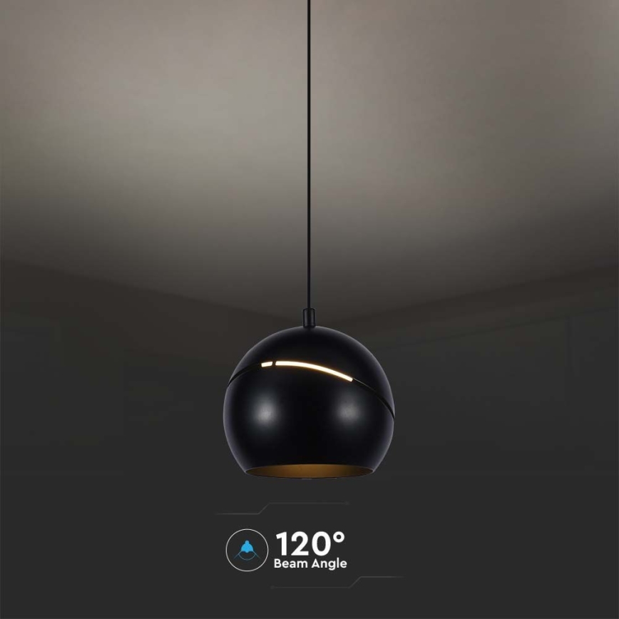 Світлодіодна підвісна люстра LED/8,5W/230V 3000K чорний