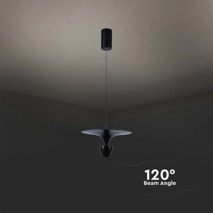 Світлодіодна підвісна люстра LED/9W/230V 3000K чорний