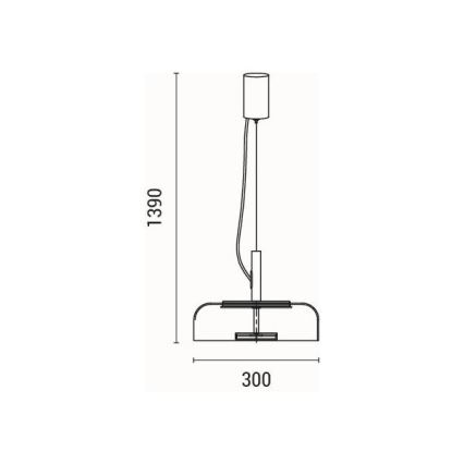 Світлодіодна підвісна люстра LOBBY LED/8W/230V 3000K діаметр 30 см