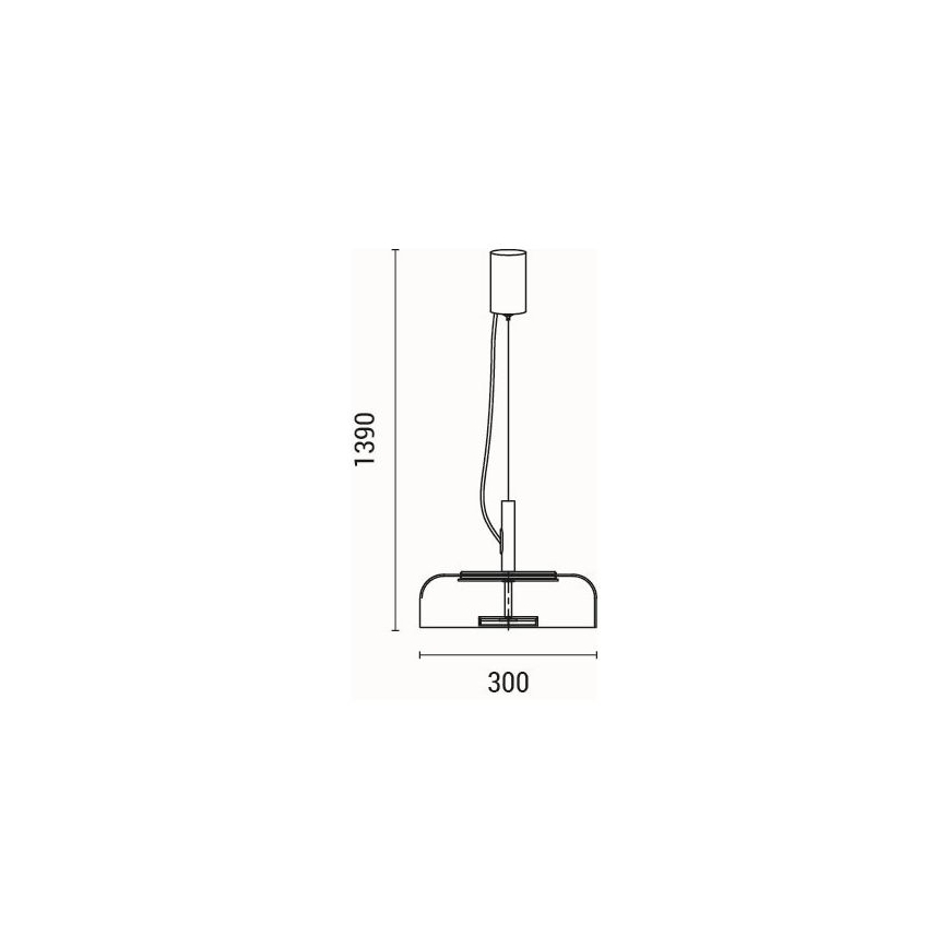 Світлодіодна підвісна люстра LOBBY LED/8W/230V 3000K діаметр 30 см