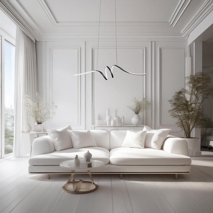 Світлодіодна підвісна люстра LOOP LED/28W/230V чорний