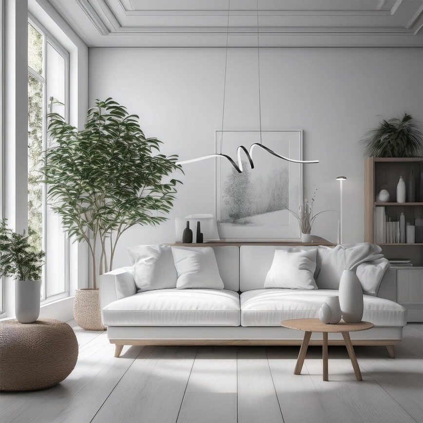 Світлодіодна підвісна люстра LOOP LED/28W/230V чорний