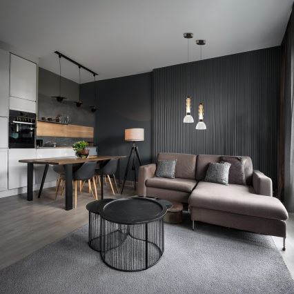 Світлодіодна підвісна люстра LUCCO LED/13W/230V діаметр 15 см димчастий