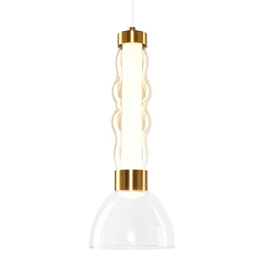 Світлодіодна підвісна люстра LUCCO LED/13W/230V діаметр 15 см золотий