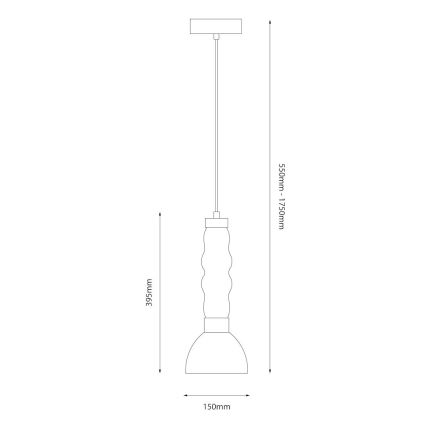 Світлодіодна підвісна люстра LUCCO LED/13W/230V діаметр 15 см золотий