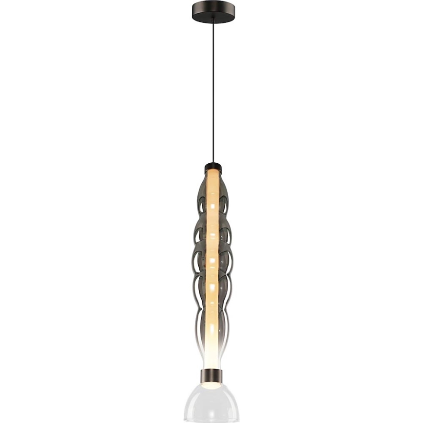 Світлодіодна підвісна люстра LUCCO LED/18W/230V діаметр 15 см димчастий